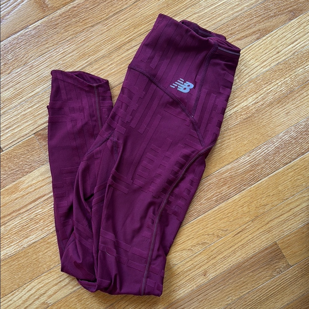New Balance Kids' Burgundy Leggings